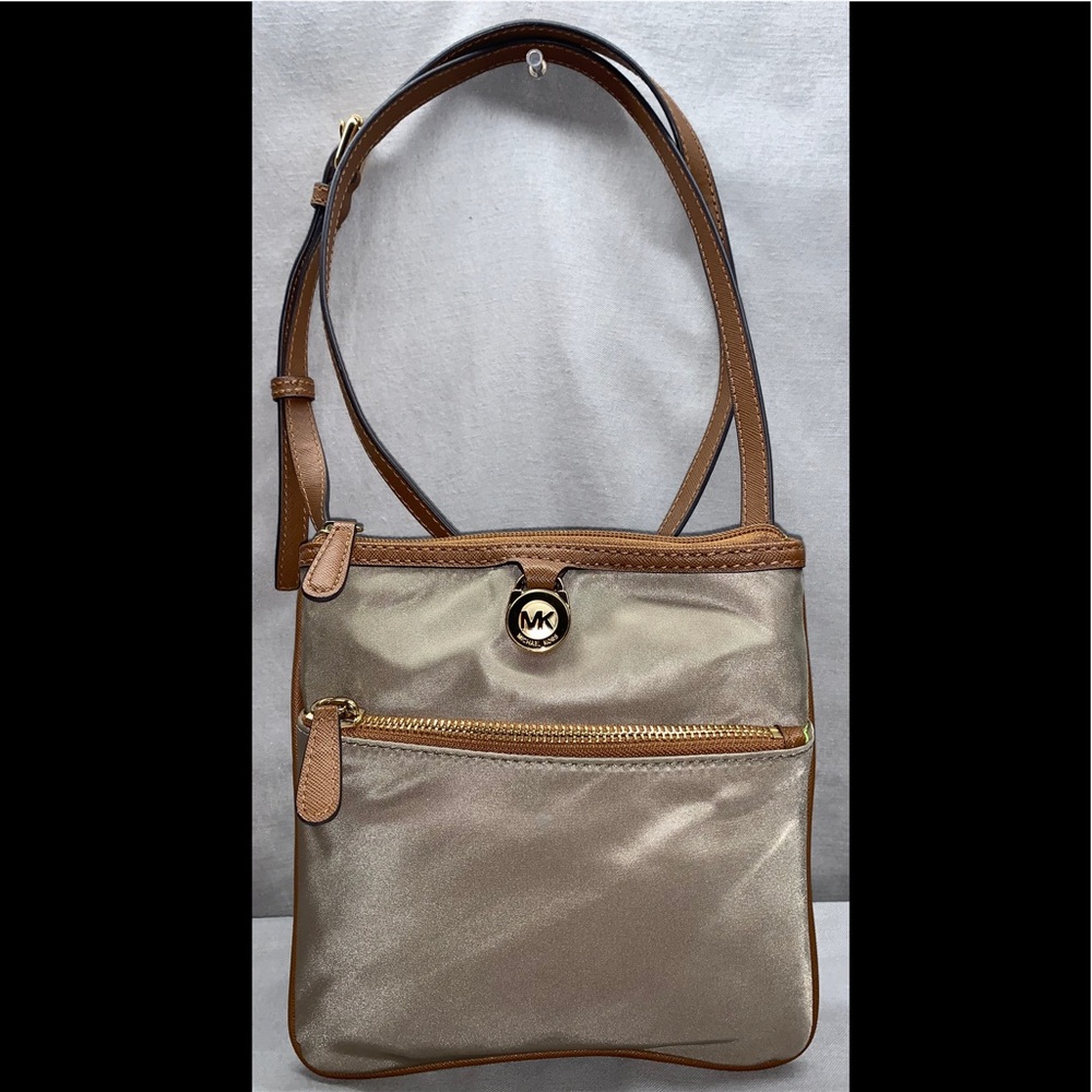 SOLD! Michael Kors Kempton Crossbody Beige Brown